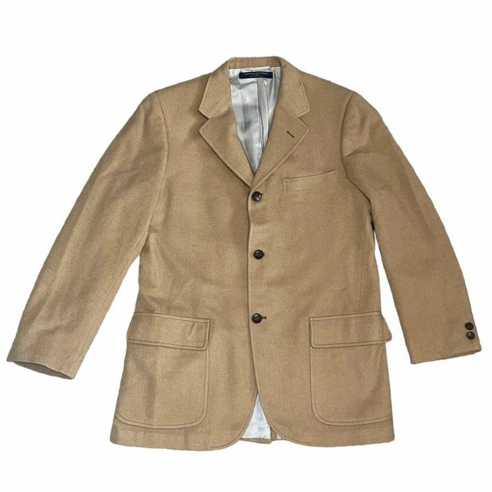 Brooks Brothers Cashmere Nuetral Tan Patch Pocket Men’s 41L Sport Coat Blazer